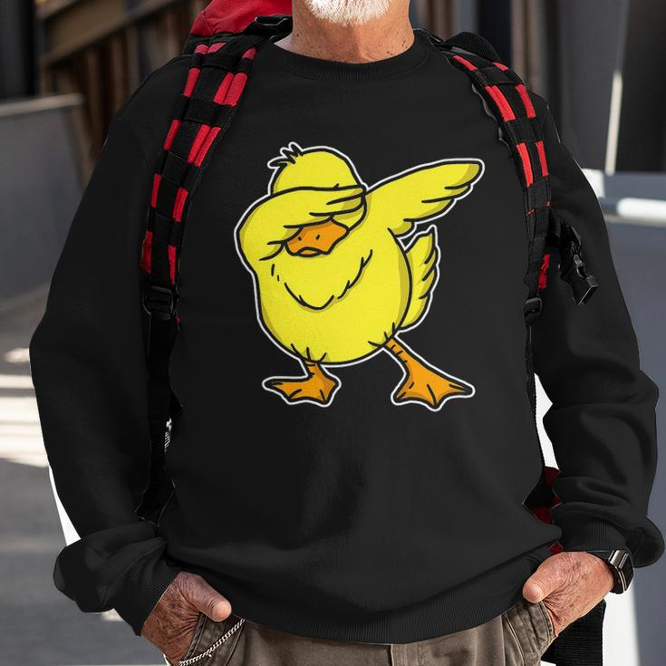 Funny Dabbing Duck Dab Dance Cool Duckling Lover Gift Sweatshirt Gifts for Old Men
