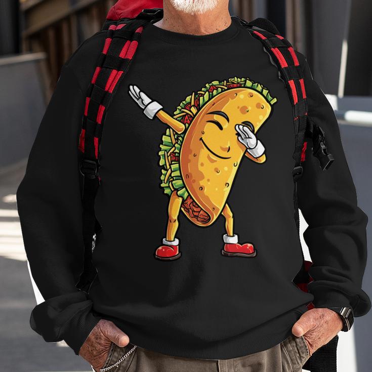 Funny Dabbing Taco Cinco De May Mexican Food V5 Sweatshirt Gifts for Old Men