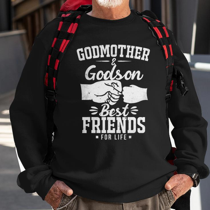 Funny Godmother And Godson Best Friends Godmother And Godson Sweatshirt Gifts for Old Men