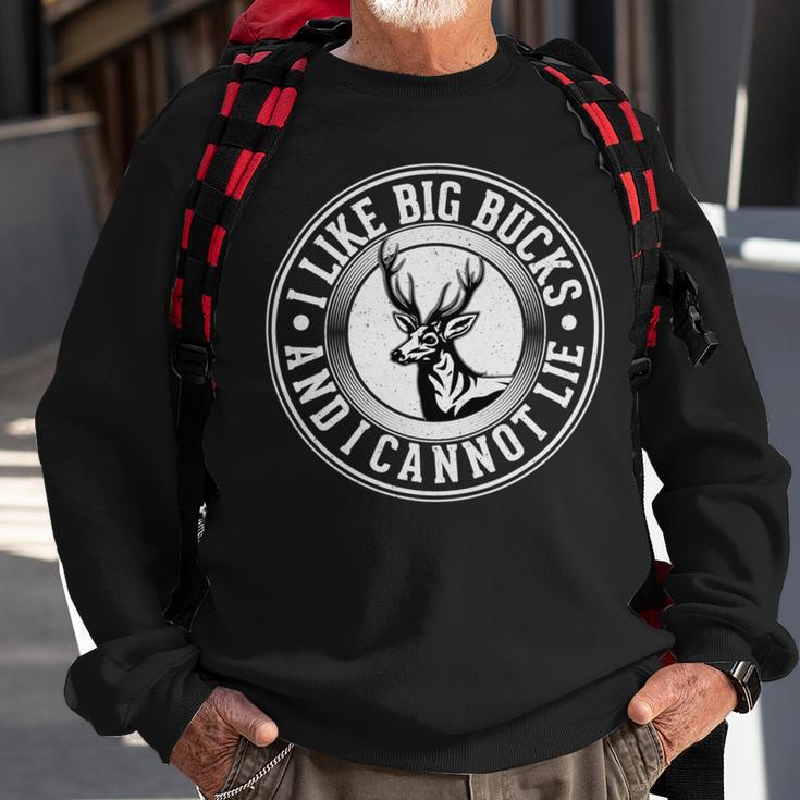 Funny I Like Big Bucks And I Cannot Lie Deer Hunting Sweatshirt Gifts for Old Men