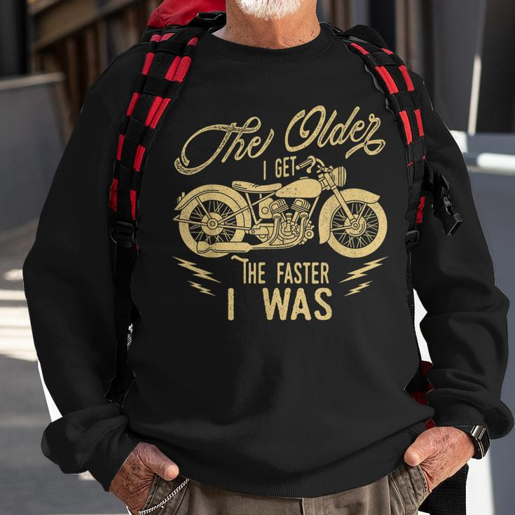 Funny Motorcycle Biker Grandpa Vintage Bikers Birthday Gift Sweatshirt Gifts for Old Men