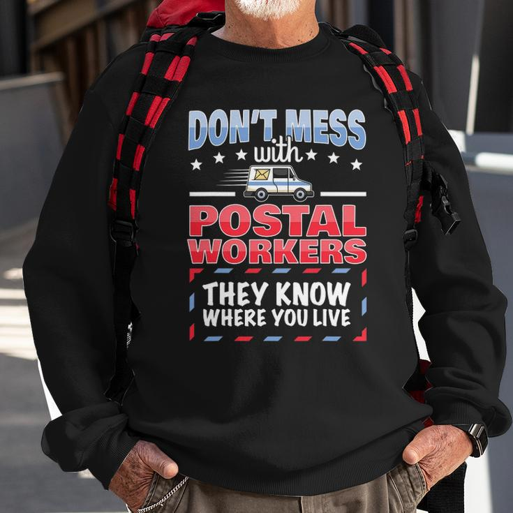 Funny Postal Worker Saying Postman Mailman I Dont Mess Sweatshirt Gifts for Old Men