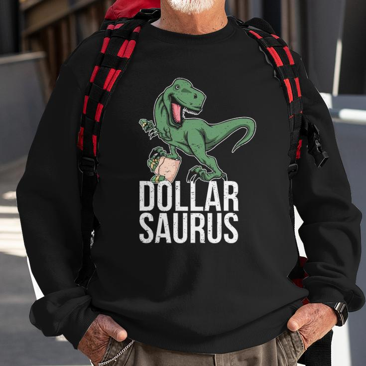 Funny Trader Investor Stock Market Dollar Moneyrex Saurus Sweatshirt Gifts for Old Men