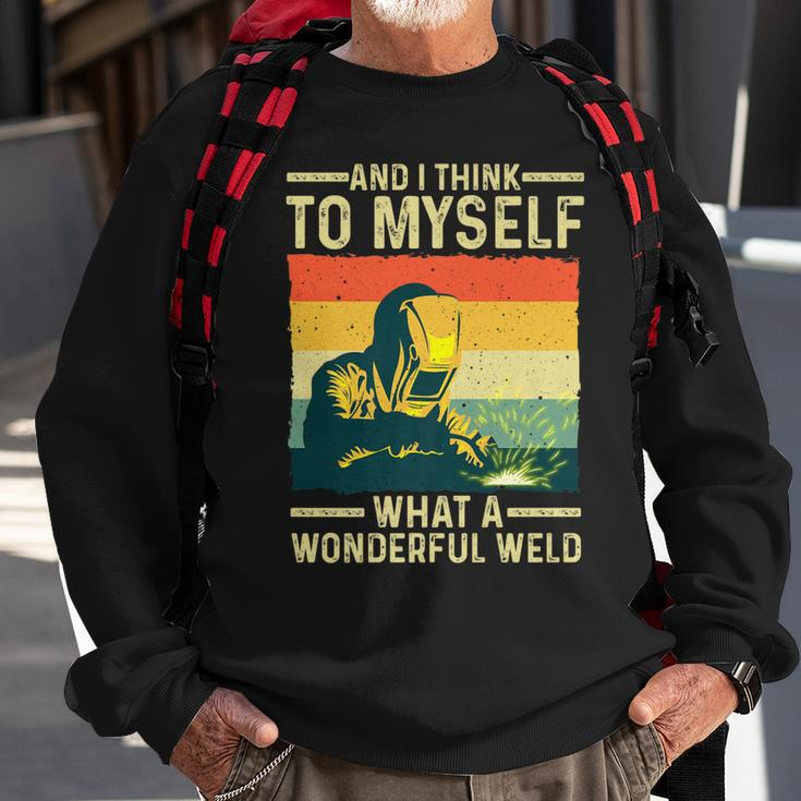 Funny Vintage Welding Design For Men Dad Blacksmith Worker V2 Sweatshirt Gifts for Old Men