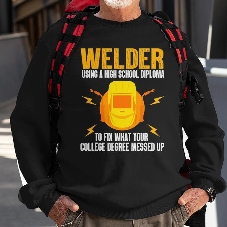 Funny Welder Art For Men Women Steel Welding Migtig Welder Sweatshirt Gifts for Old Men