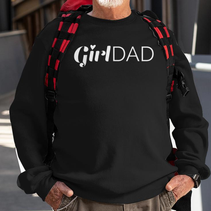 Girl Dad Outnumbered Tee Fathers Day Gift From Wife Daughter Sweatshirt Gifts for Old Men