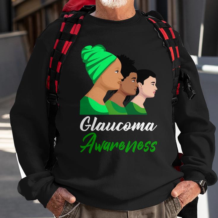 Glaucoma Awareness Green Women Glaucoma Glaucoma Awareness Sweatshirt Gifts for Old Men