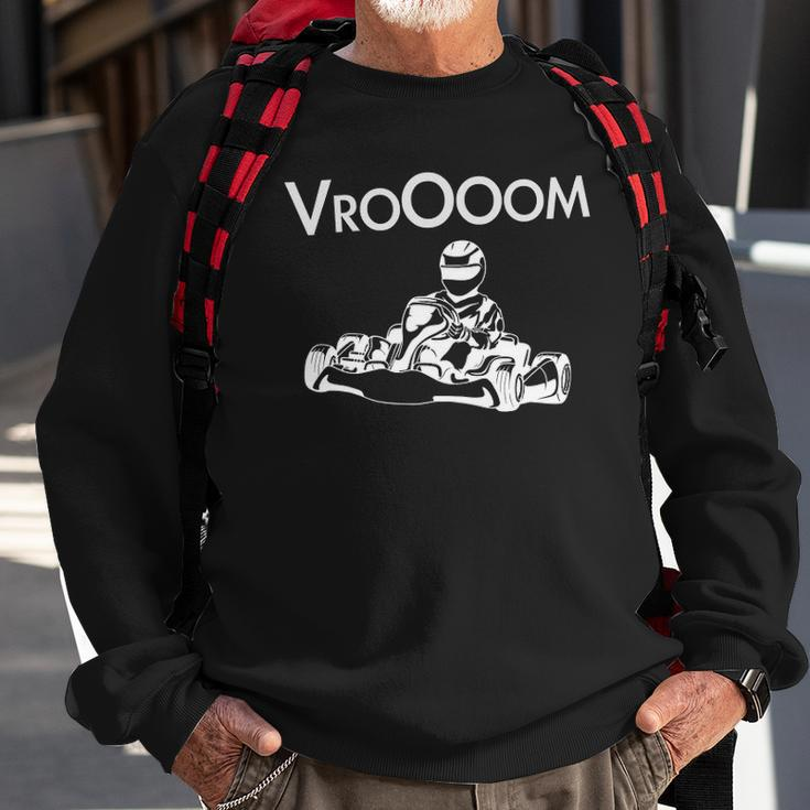 Go Kart Vroooom Go Kart Racing Driver Sweatshirt Gifts for Old Men