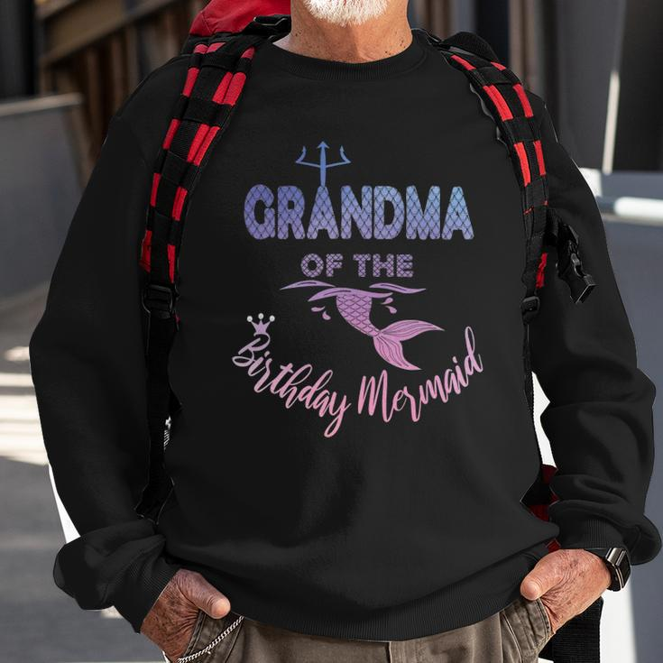Grandma Of The Birthday Mermaid Family Matching Granny Sweatshirt Gifts for Old Men