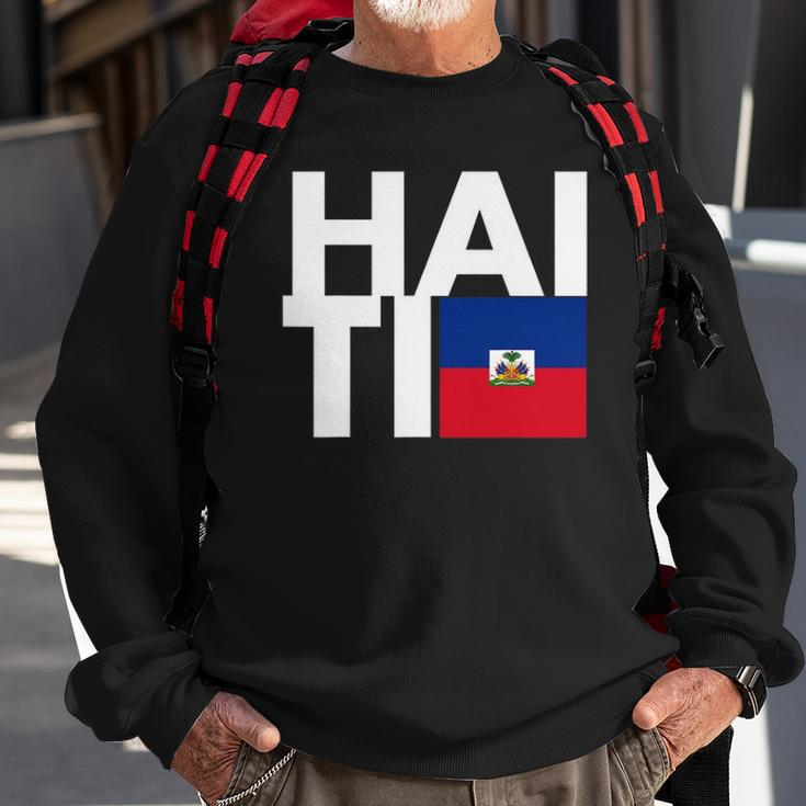 Haiti Flag Haiti Nationalist Haitian Sweatshirt Gifts for Old Men