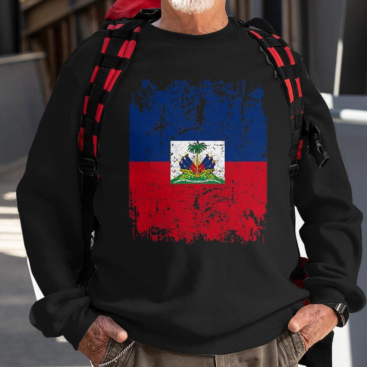 Haiti Flag Vintage Men Women Kids Haiti Sweatshirt Gifts for Old Men
