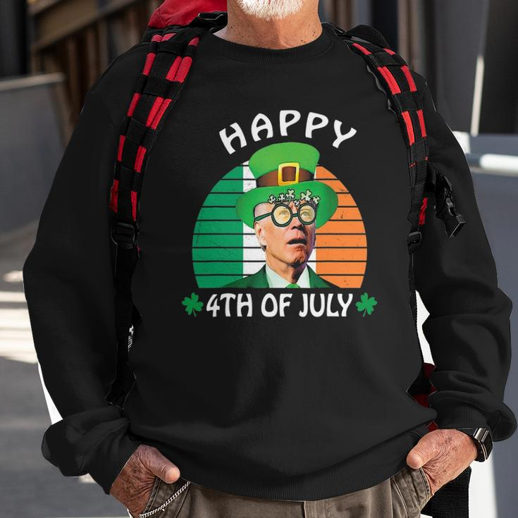 Happy 4Th Of July Joe Biden Leprechaun St Patricks Day Sweatshirt Gifts for Old Men