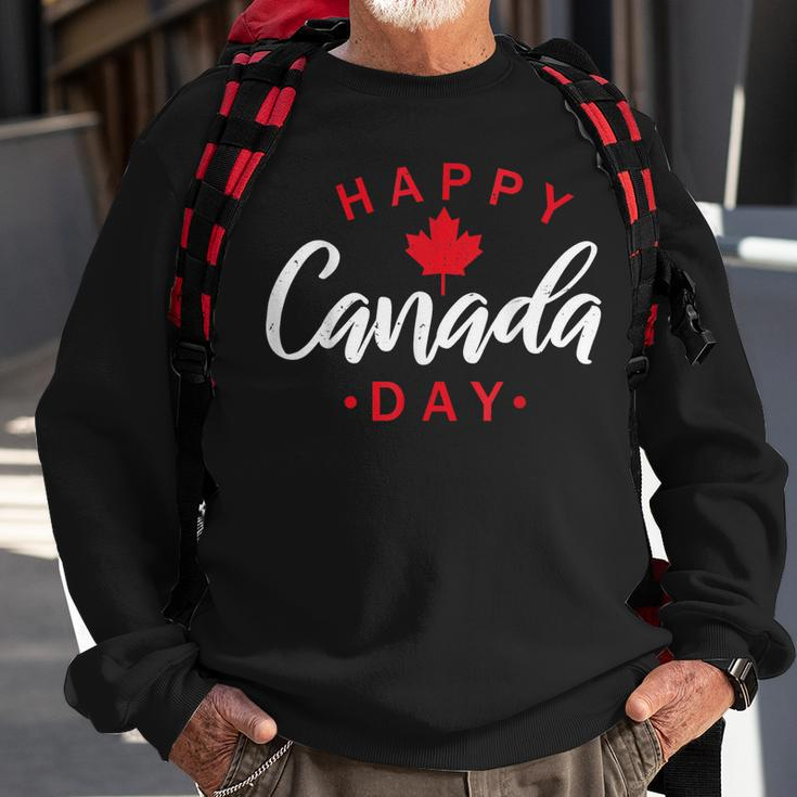 Happy Canada Day Funny Maple Leaf Canadian Flag Kids Sweatshirt Gifts for Old Men