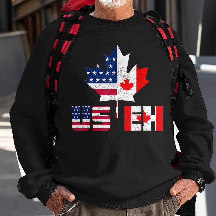 Happy Canada Day Usa Pride Us Flag Day Useh Canadian Sweatshirt Gifts for Old Men