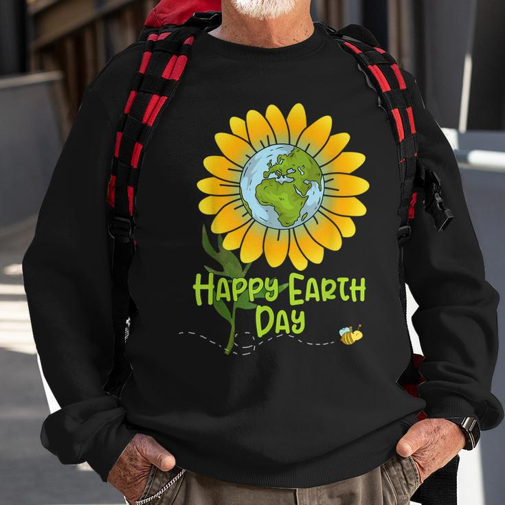 Happy Earth Day Every Day Sunflower Kids Teachers Earth Day Sweatshirt Gifts for Old Men