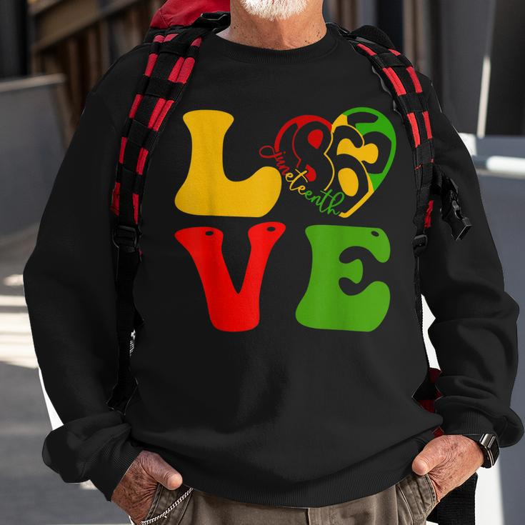 Happy Junenth Is My Independence Day Free Black Women Sweatshirt Gifts for Old Men
