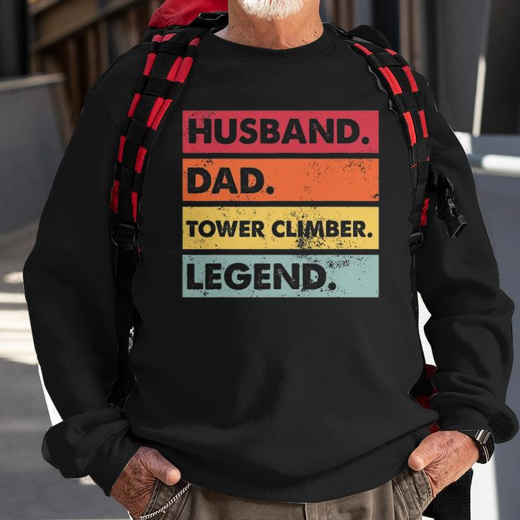 Husband Dad Tower Climber Funny Tower Climbing Father Mens Sweatshirt Gifts for Old Men