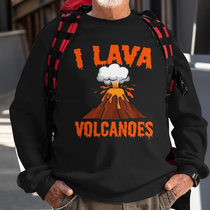 I Lava Volcanoes Geologist Volcanologist Magma Volcanology Sweatshirt Gifts for Old Men
