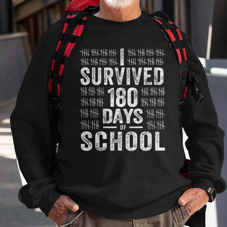 I Survived 180 Days Of School Last Day Of School Teacher Sweatshirt Gifts for Old Men
