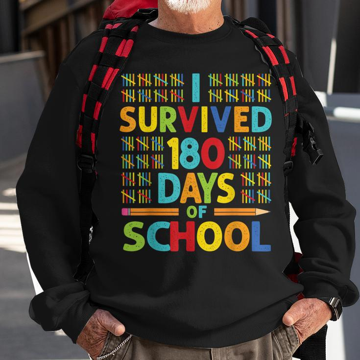 I Survived 180 Days Of School Last Day Of School Teacher V2 Sweatshirt Gifts for Old Men