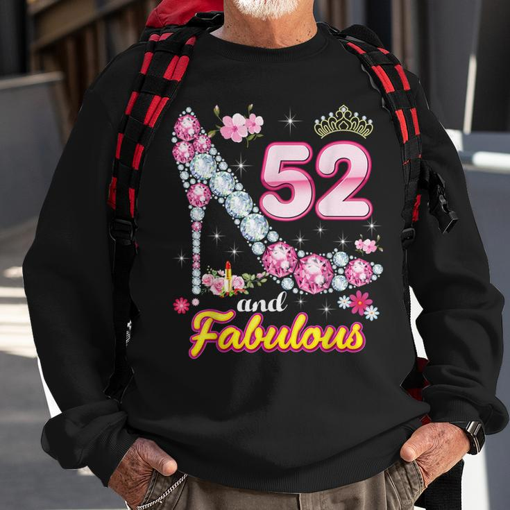 Im 52 Years Old And Fabulous 52Nd Birthday Diamond Shoe Sweatshirt Gifts for Old Men