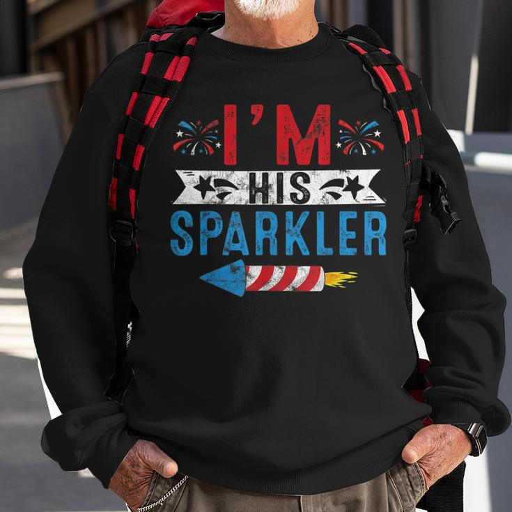 Im His Sparkler 4Th July His And Hers Matching Couples Sweatshirt Gifts for Old Men