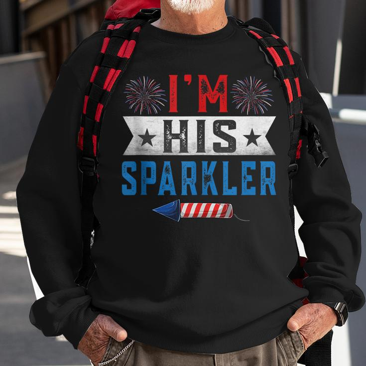 Im His Sparkler Cute 4Th Of July Matching Couple For Her Sweatshirt Gifts for Old Men