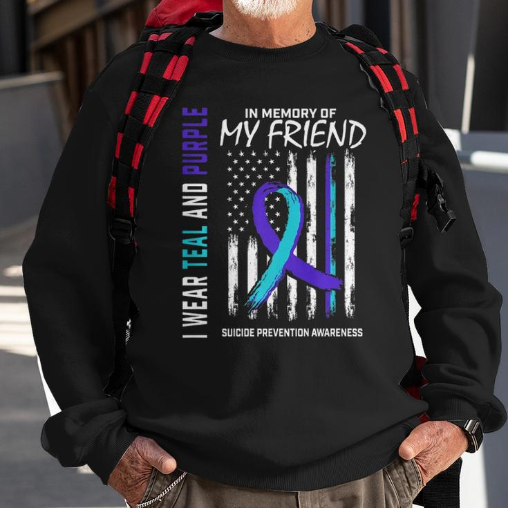In Memory Friend Suicide Awareness Prevention American Flag Sweatshirt Gifts for Old Men
