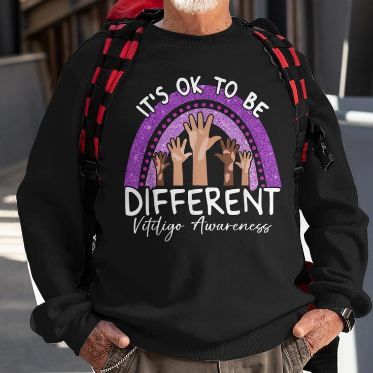 Its Ok To Be Different Vitiligo Awareness Sweatshirt Gifts for Old Men