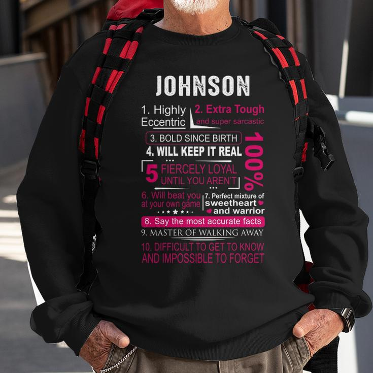 Johnson Name Gift Johnson V2 Sweatshirt Gifts for Old Men