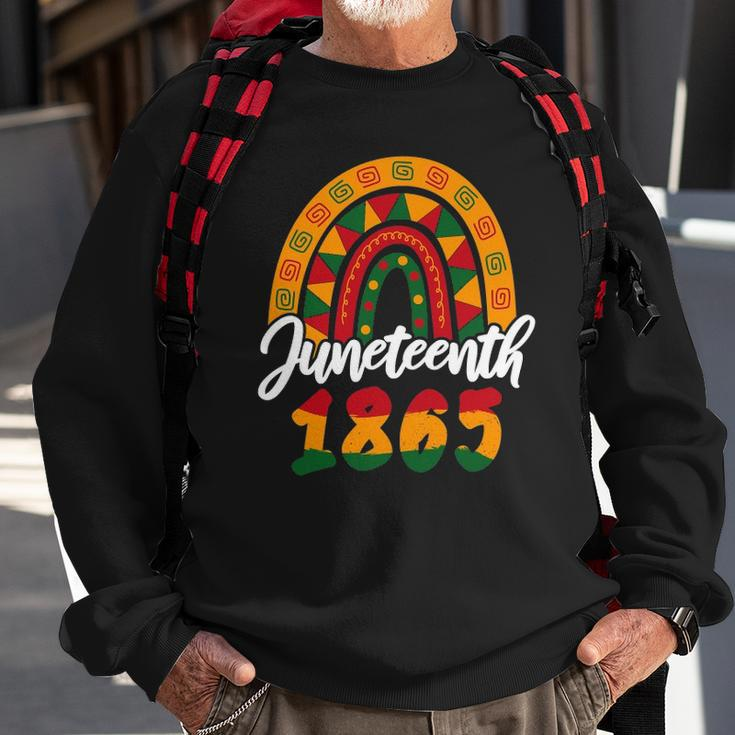 Juneteenth 1865 Rainbow Texas African American Black Women Sweatshirt Gifts for Old Men