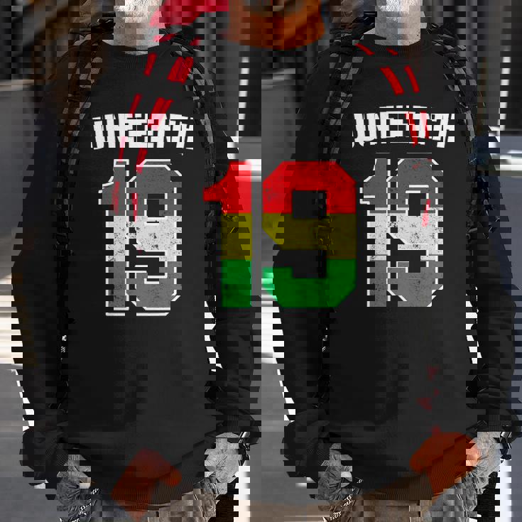 Juneteenth 19 Jersey Black American Freedom Juneteenth Sweatshirt Gifts for Old Men