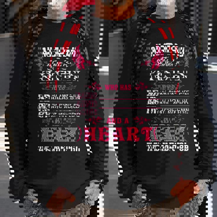 Kristen Name Gift And God Said Let There Be Kristen Sweatshirt Gifts for Old Men
