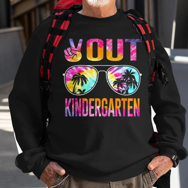 Last Day Of School Peace Out Kindergarten Teacher Kids Women Sweatshirt Gifts for Old Men