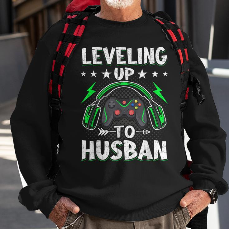 Leveling Up To Husban Husband Video Gamer Gaming Sweatshirt Gifts for Old Men