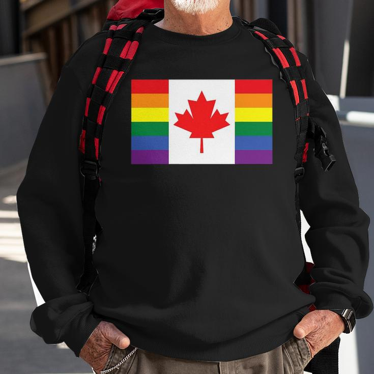 Lgbt Gay Pride Rainbow Canadian Flag Sweatshirt Gifts for Old Men
