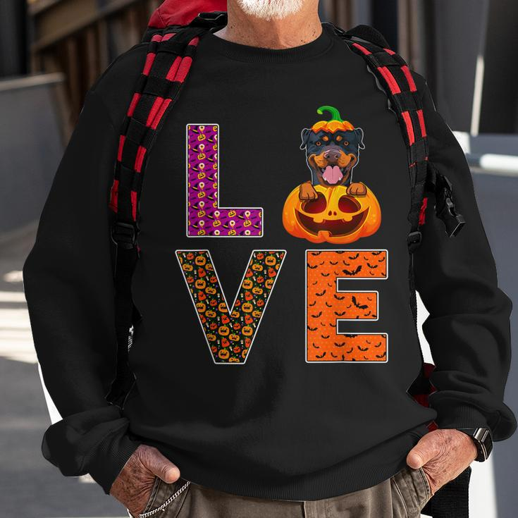 Love Rottweiler Halloween Costume Funny Dog Lover Sweatshirt Gifts for Old Men