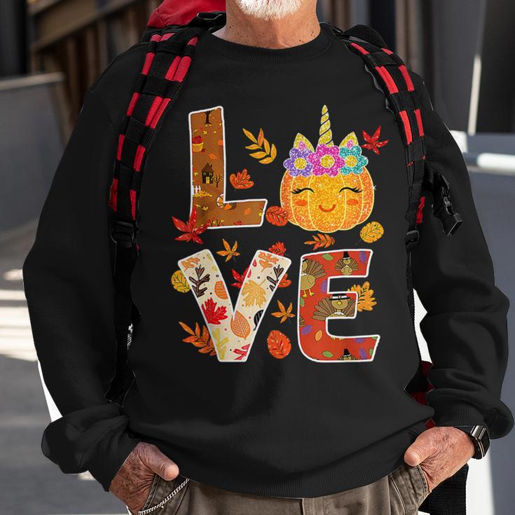 Love Unicorn Turkey Thanksgiving Happy 15 Shirt Sweatshirt Gifts for Old Men