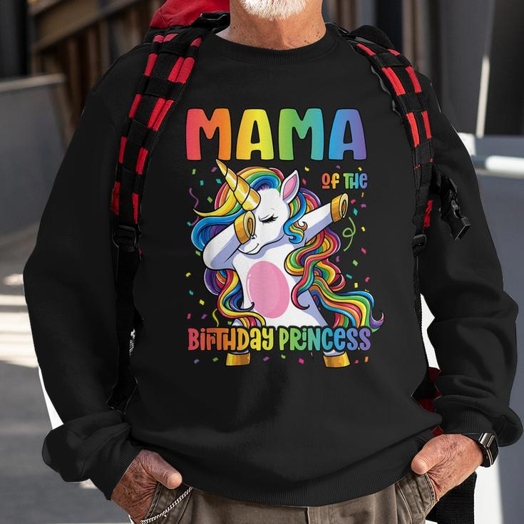 Mama Of The Birthday Princess Mom Dabbing Unicorn Girl Sweatshirt Gifts for Old Men
