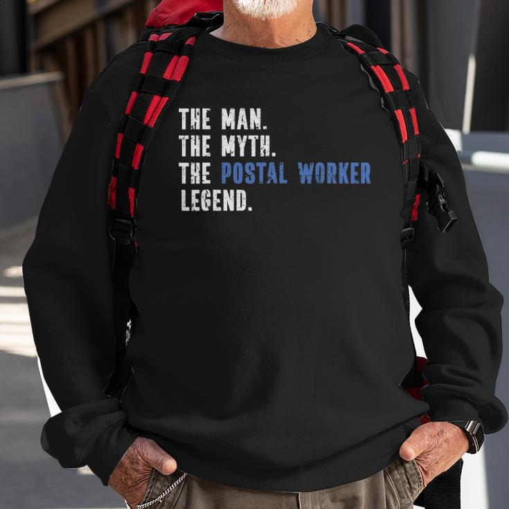 Man Myth Postal Worker Legend Mail Post Funny Sweatshirt Gifts for Old Men