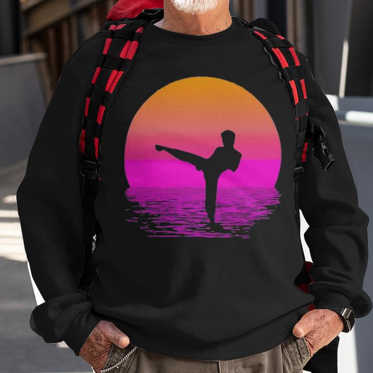 Martial Arts Womens Silhouette Retro 169 Shirt Sweatshirt Gifts for Old Men