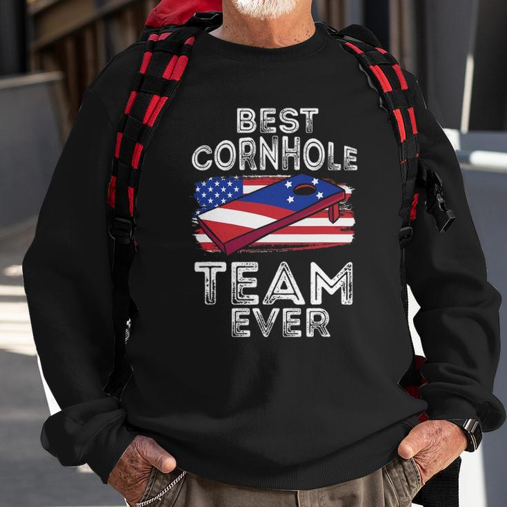 Matching Cornhole Gift For Tournament - Best Cornhole Team Sweatshirt Gifts for Old Men