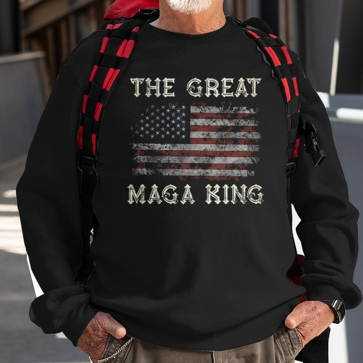 Mega King Usa Flag Proud Ultra Maga 2024 Sweatshirt Gifts for Old Men
