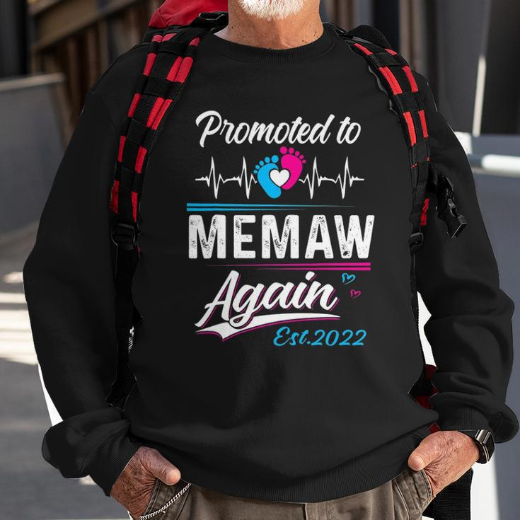 Memaw Gift Promoted To Memaw Again Est 2022 Grandma Sweatshirt Gifts for Old Men