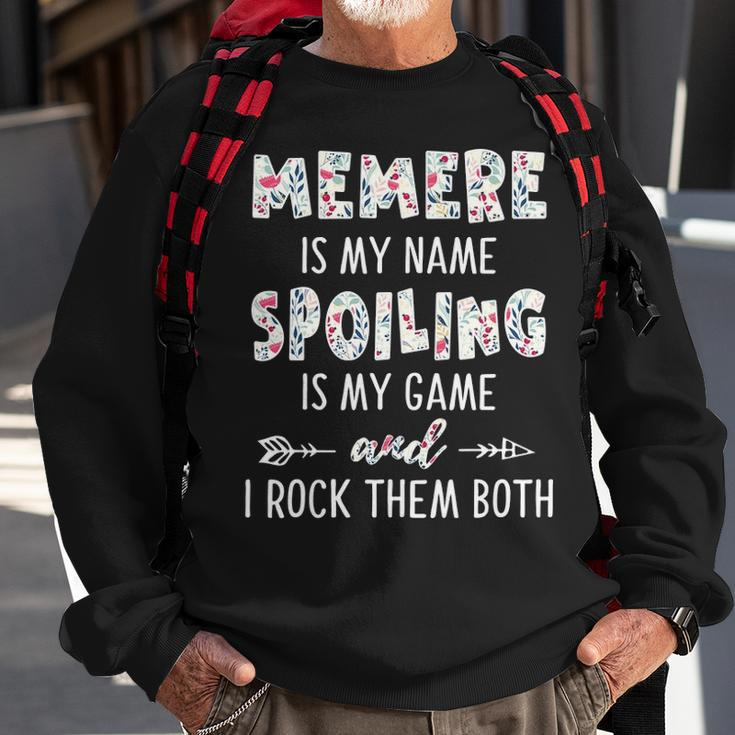 Memere Grandma Gift Memere Is My Name Spoiling Is My Game Sweatshirt Gifts for Old Men