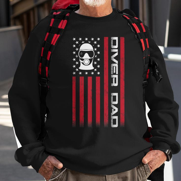 Mens 4Th Of July Us Flag Diver Dad Gift For Fathers Day Sweatshirt Gifts for Old Men