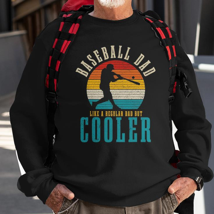 Mens Baseball Dad Like A Regular Dad But Cooler Funny Vintage Sweatshirt Gifts for Old Men