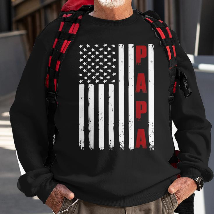 Mens Fathers Day Best Dad Ever Usa American Flag Sweatshirt Gifts for Old Men