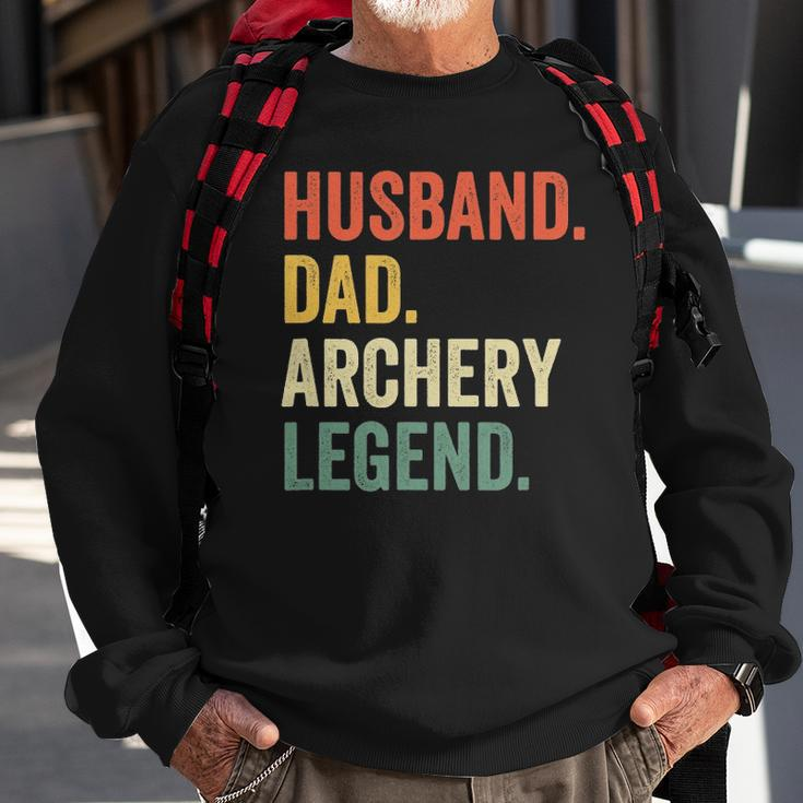 Mens Funny Archer Husband Dad Archery Legend Vintage Sweatshirt Gifts for Old Men