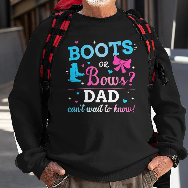 Mens Gender Reveal Boots Or Bows Dad Matching Baby Party Sweatshirt Gifts for Old Men